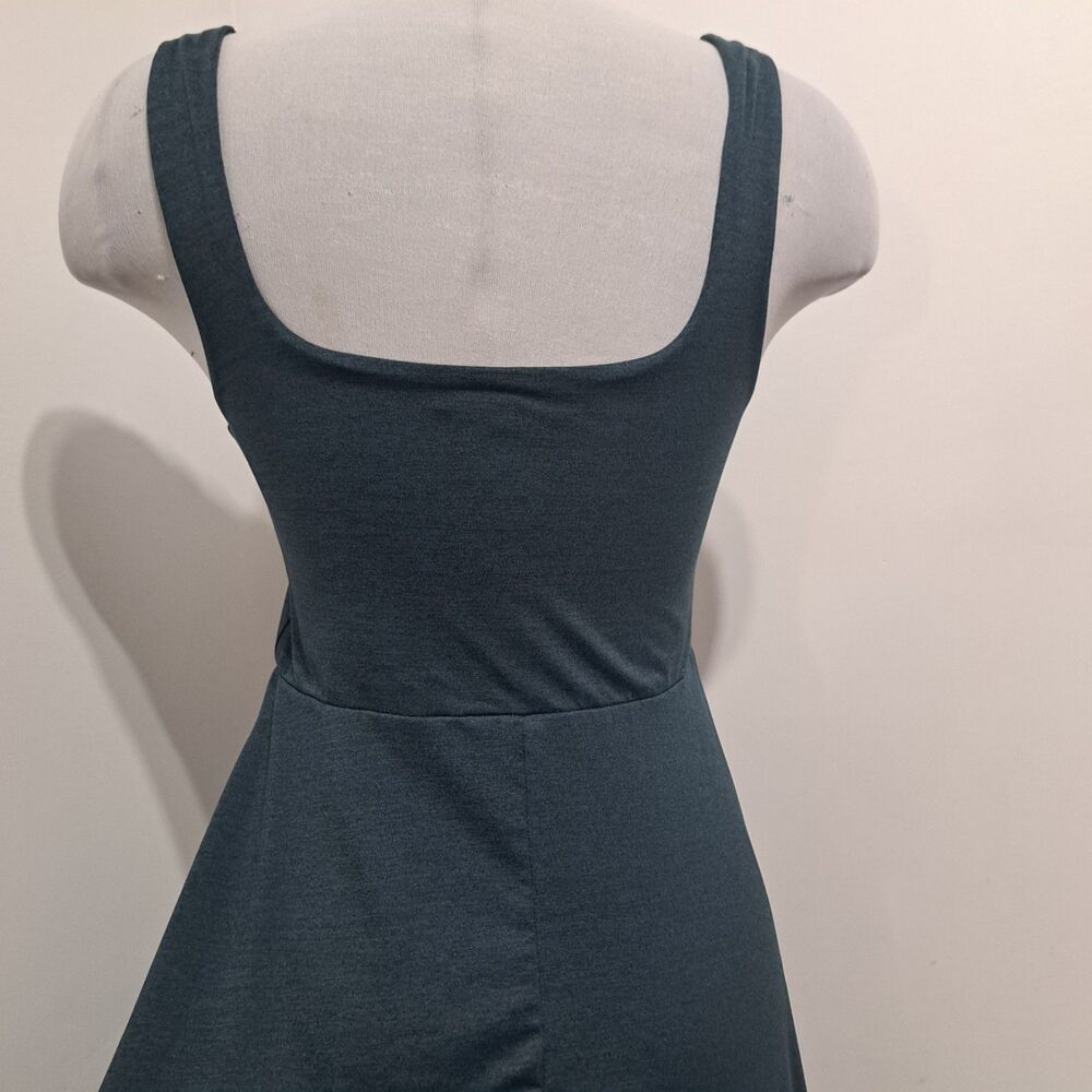 Quince Flowknit  Ultra Soft Fit & Flare Boho Summer Chic Midi Dress Medium Navy - Picture 11 of 11